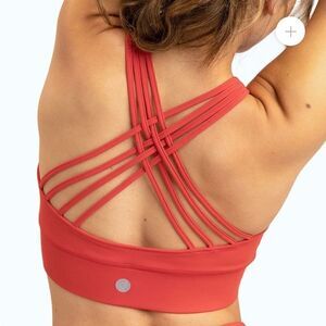 Threads 4 Thought Women’s  Strappy Sports Bra Goji Color Size Medium